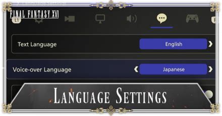 ffxiv change spoken language.